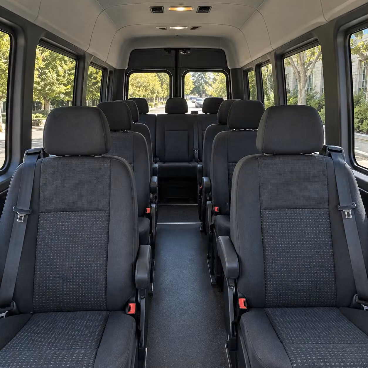 sprinter van with driver inside
