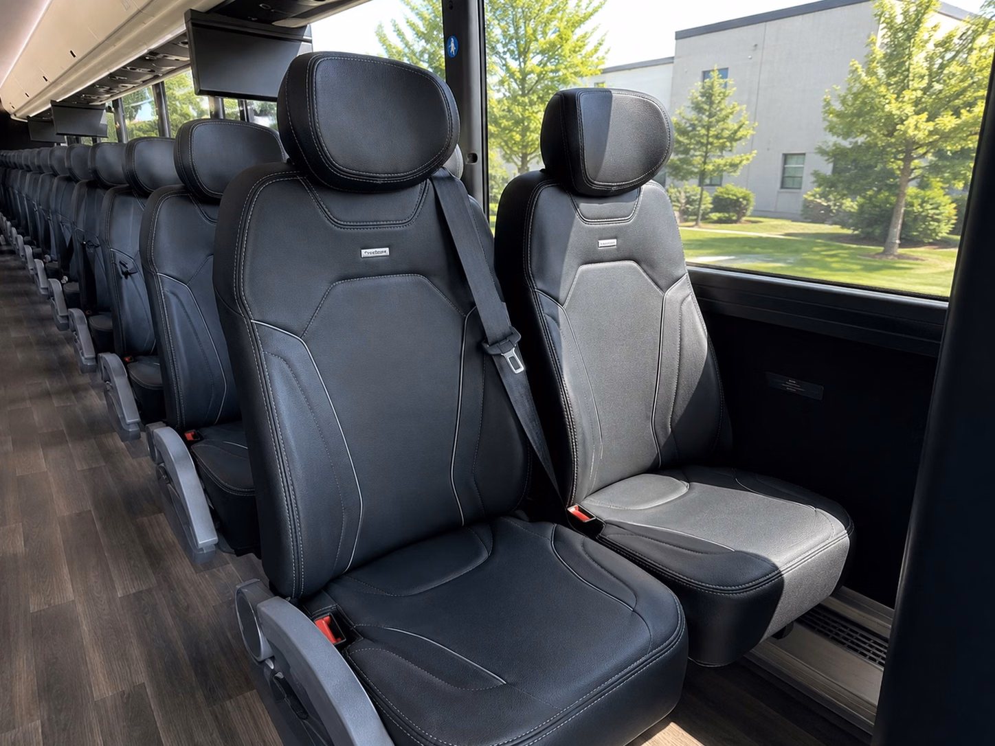 west palm beach charter bus rental interior